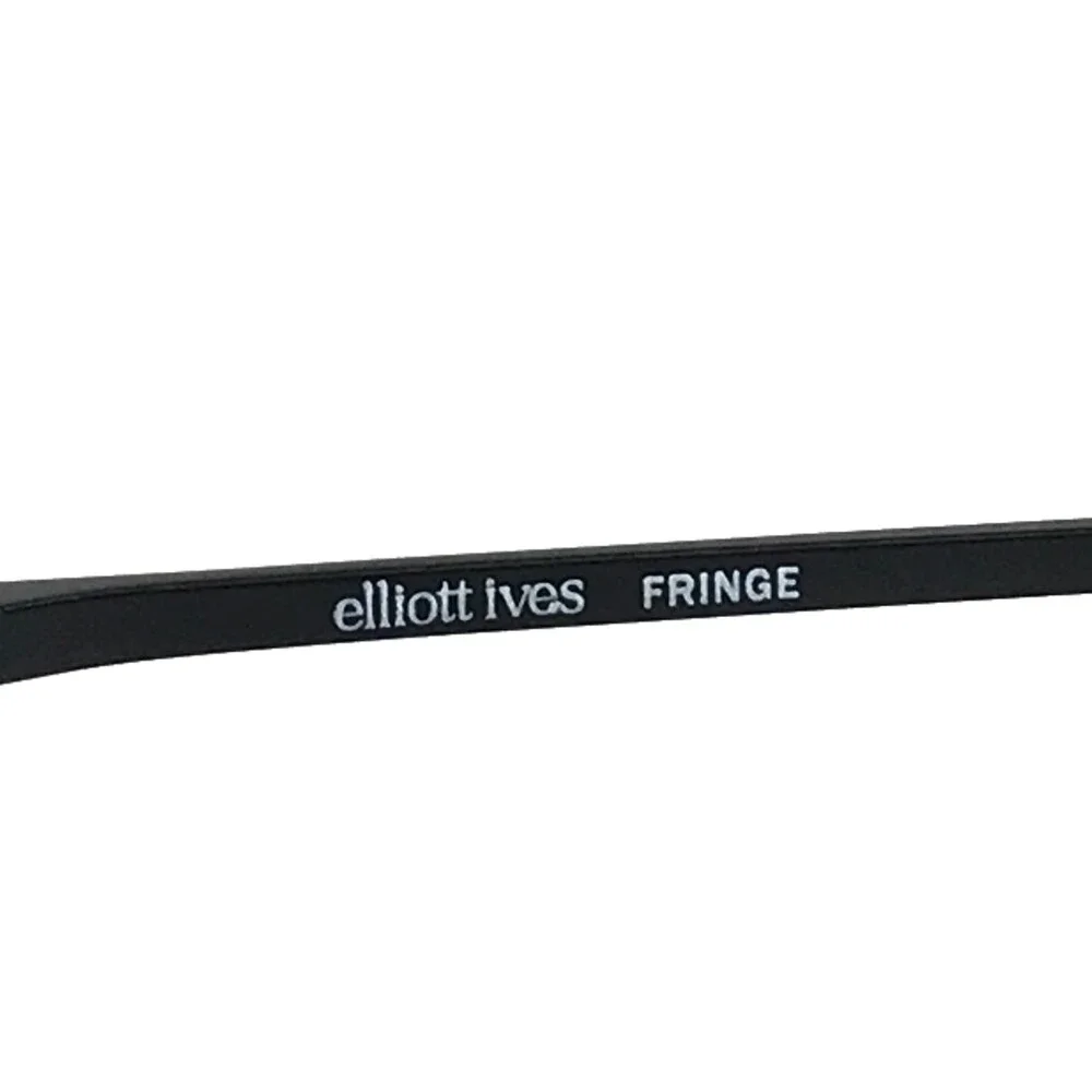 Elliott Ives Eyeglasses Frame FRINGE BK Black Square Half Rim Titanium 55-19-150